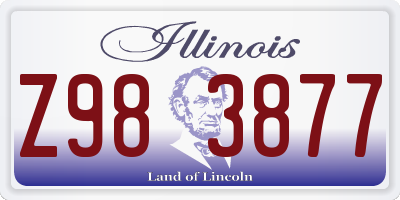 IL license plate Z983877