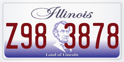 IL license plate Z983878