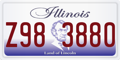 IL license plate Z983880