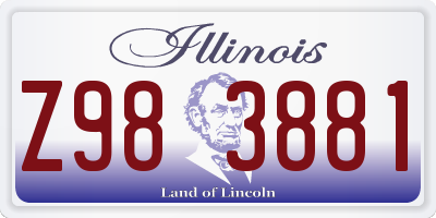 IL license plate Z983881