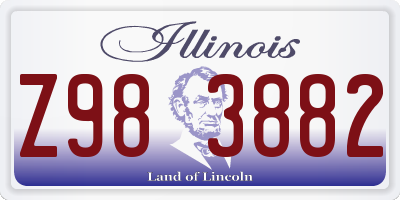 IL license plate Z983882