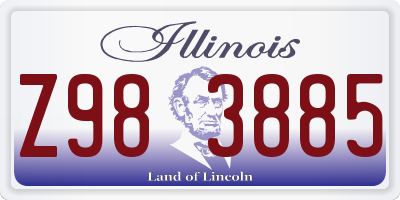 IL license plate Z983885