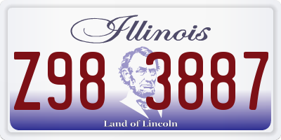 IL license plate Z983887