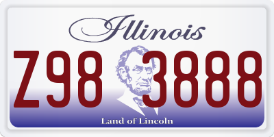 IL license plate Z983888