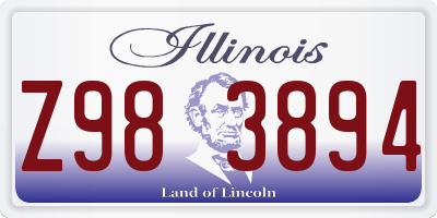 IL license plate Z983894