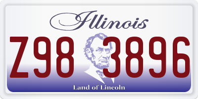 IL license plate Z983896