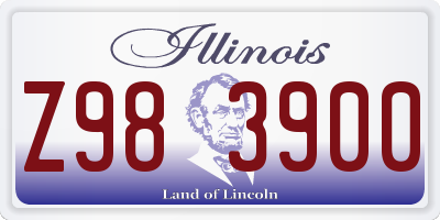 IL license plate Z983900