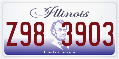 IL license plate Z983903