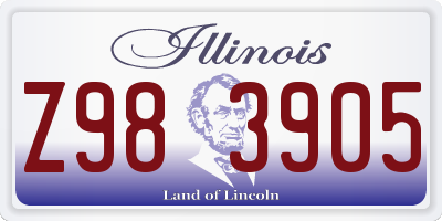 IL license plate Z983905