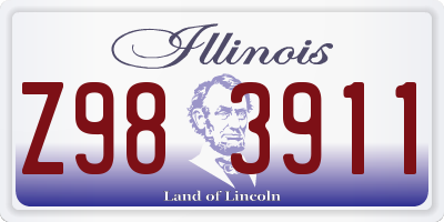 IL license plate Z983911