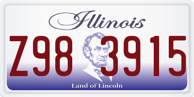IL license plate Z983915