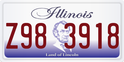 IL license plate Z983918