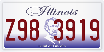 IL license plate Z983919