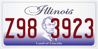 IL license plate Z983923