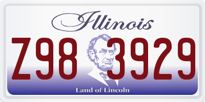 IL license plate Z983929