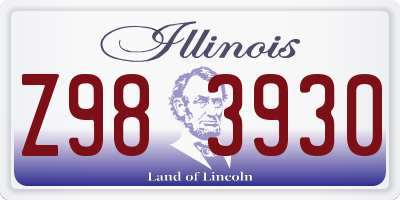 IL license plate Z983930