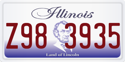 IL license plate Z983935