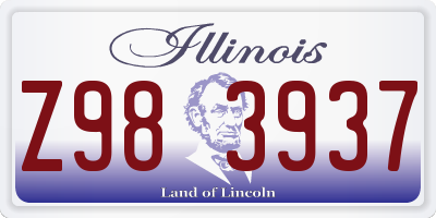 IL license plate Z983937