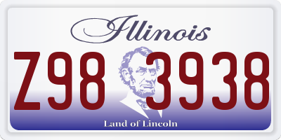 IL license plate Z983938