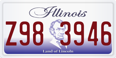 IL license plate Z983946