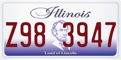 IL license plate Z983947