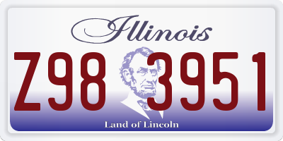IL license plate Z983951
