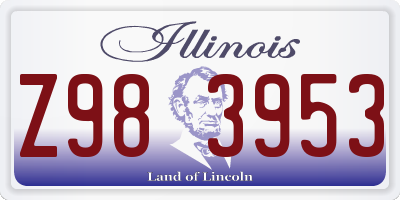 IL license plate Z983953