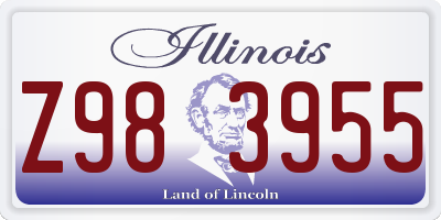 IL license plate Z983955