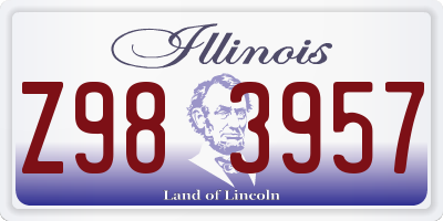 IL license plate Z983957