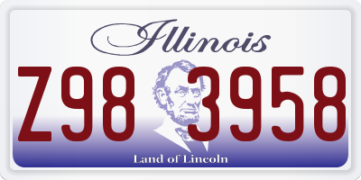 IL license plate Z983958