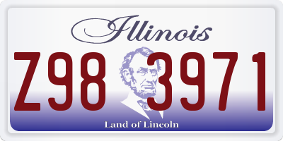IL license plate Z983971