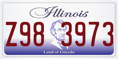 IL license plate Z983973