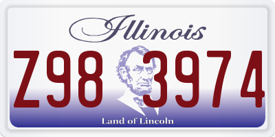 IL license plate Z983974