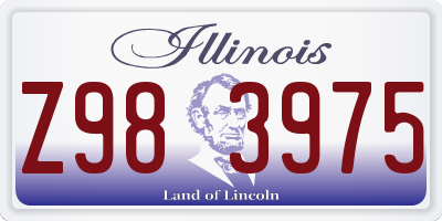 IL license plate Z983975