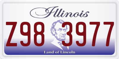 IL license plate Z983977