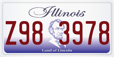IL license plate Z983978