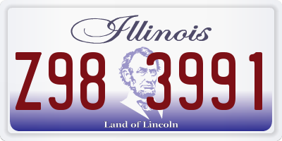 IL license plate Z983991