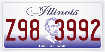 IL license plate Z983992