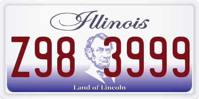 IL license plate Z983999