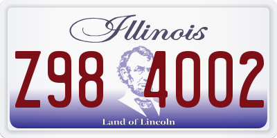 IL license plate Z984002