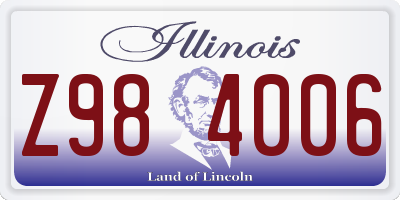 IL license plate Z984006