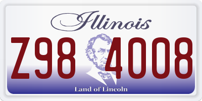IL license plate Z984008