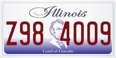 IL license plate Z984009