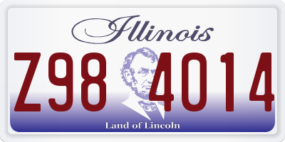 IL license plate Z984014