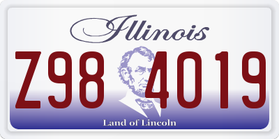 IL license plate Z984019