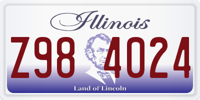 IL license plate Z984024