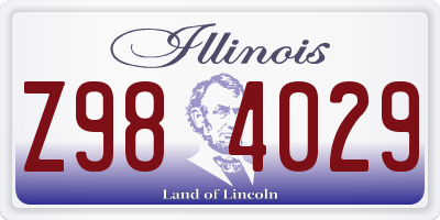IL license plate Z984029