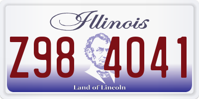 IL license plate Z984041