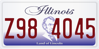 IL license plate Z984045