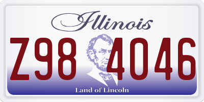 IL license plate Z984046